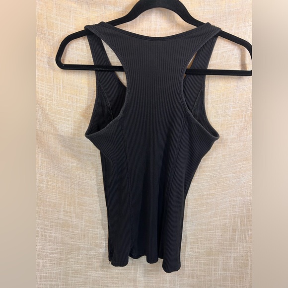 3/$15 Black Button Ribbed Tank Top. Great basic and very stretchy. - Picture 7 of 7